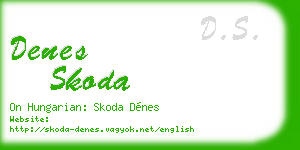 denes skoda business card